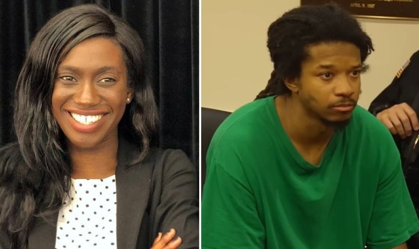 Eunice Dwumfour foi assassinada por Rashid Ali Bynum. (Foto: Reprodução/Facebook/Murder_and_its_victims/YouTube/Law&Crime Trials)
