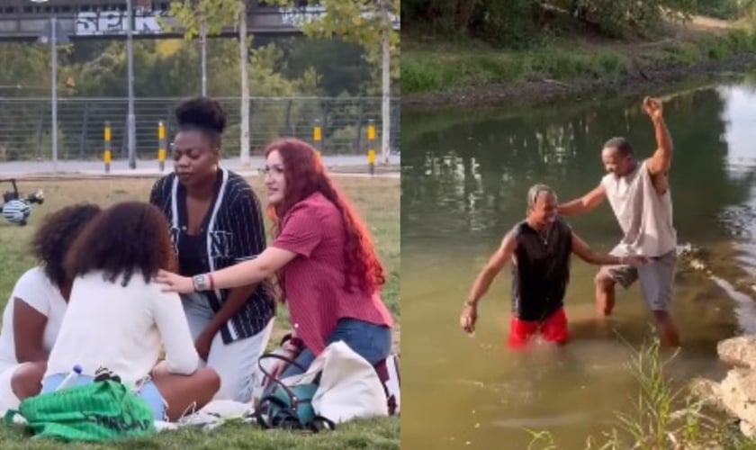 Cristãos pregaram o Evangelho em parques, praças e ruas de Frankfurt. (Foto: Reprodução/Instagram/GO REVIVAL EUROPE).
