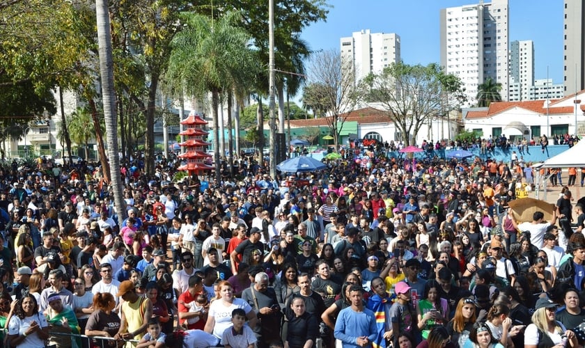 População de Campo Grande participa da Marcha para Jesus. (Foto: Prefeitura Campo grande)