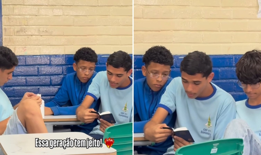 Wladimir lendo a Palavra de Deus. (Foto: Reprodução/Instagram/Jéssica Motta)