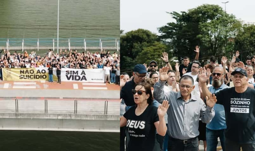 Os cristãos oraram em 8 pontos de Tubarão. (Foto: Instagram/AD Tubarão).