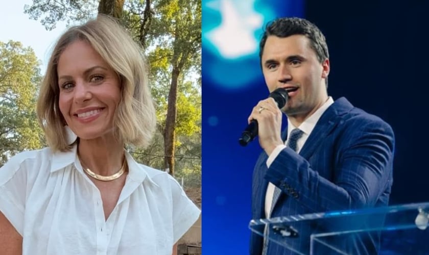 A atriz cristã reafirmou seu compromisso de anunciar o Evangelho. (Foto: Instagram/Candace Cameron/Instagram/Charlie Kirk).