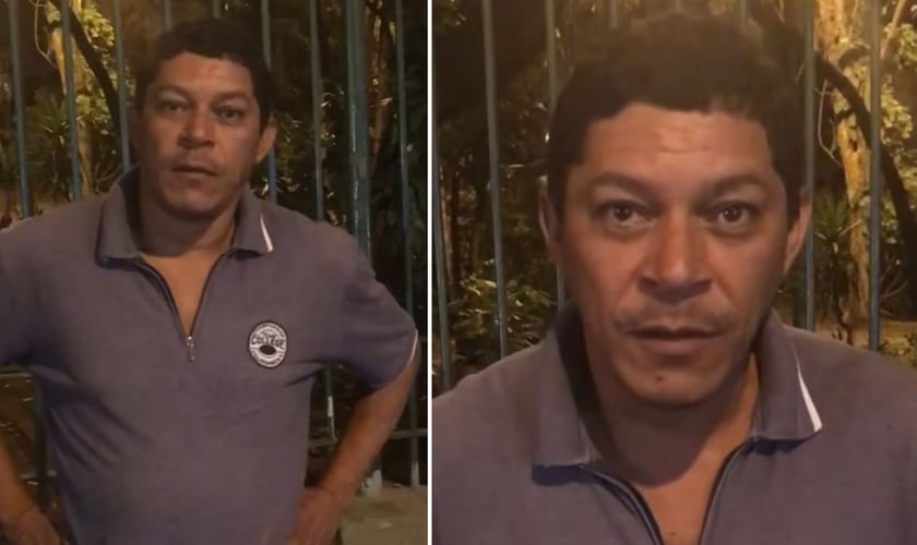 O homem após o milagre nas ruas. (Foto: Reprodução/Instagram/Gabriel Telles Mathias)