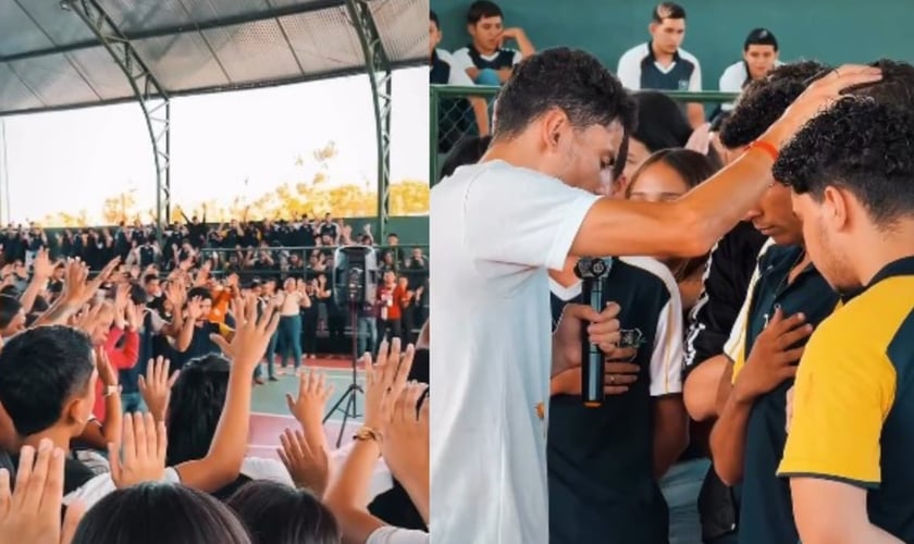 Muitos alunos aceitaram Jesus no Ceará. (Foto: Reprodução/Instagram/Rubens Cunha).