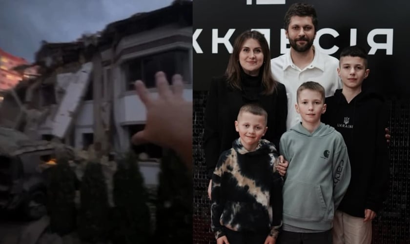 Mark Sergeev teve a casa atingida por um míssil. (Foto: Reprodução/Instagram/Mark Sergeev/Instagram/Церква Екклесія).