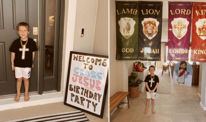 Cross em sua festa. (Foto: Reprodução/Instagram/Jaclyn Flagg)