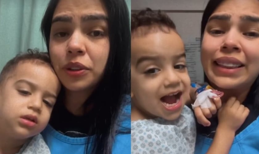Samuel e sua mãe. (Foto: Reprodução/Instagram/Roniel Souza).