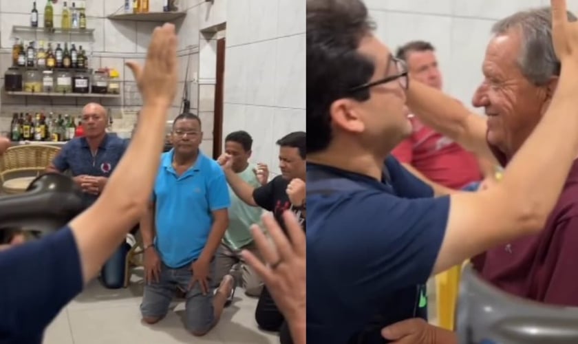 Os cristãos pregaram no bar em Balneário Rincão. (Foto: Reprodução/Instagram/AD Balneário Rincão).