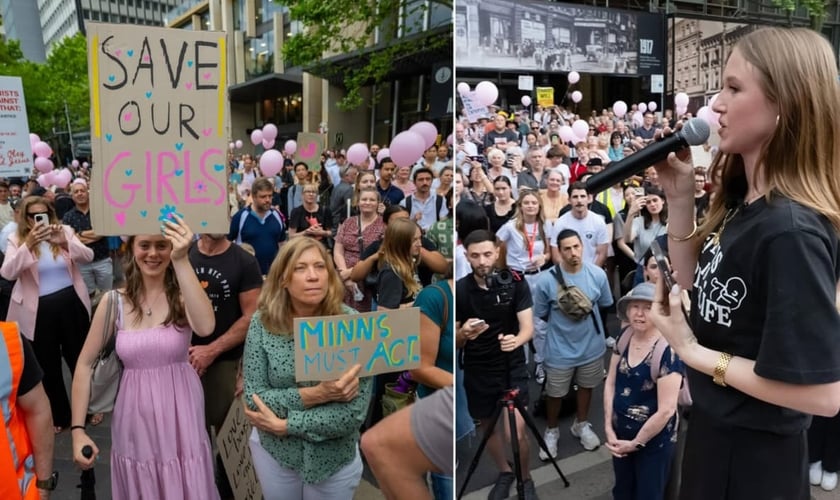 Uma multidão protestou contra o aborto seletivo sexual em Sydney. (Foto: Instagram/Dr Joanna Howe).