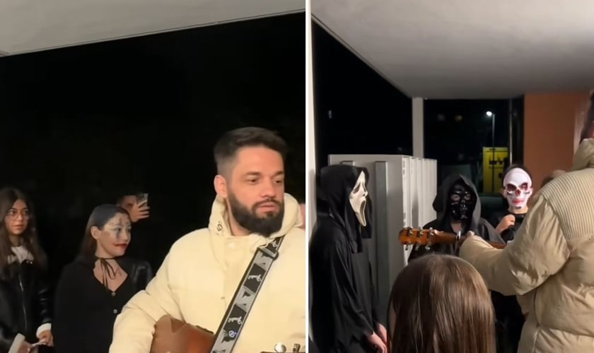 Evangelismo durante o Halloween. (Foto: Reprodução/Instagram/Allan Machado)