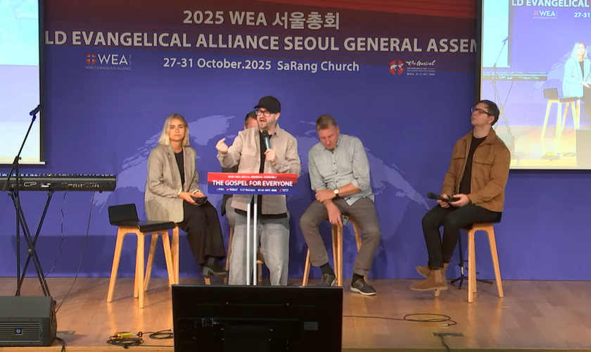 Ben Jack durante a Assembleia Geral da Aliança Evangélica Mundial. (Foto: Reprodução/YouTube/World Evangelical Alliance)