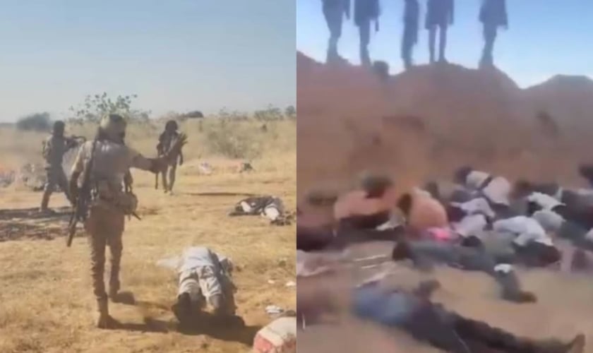 Combatentes das RSF caminham entre corpos nos arredores de El Fasher. (Foto: Reprodução/Redes Sociais).