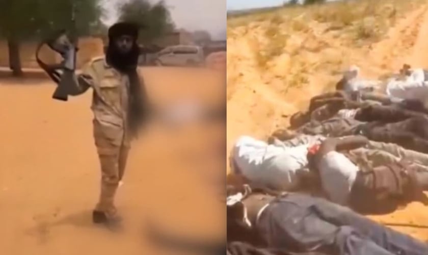 O grupo islâmico RSF incendiou bairros cristãos e igrejas. (Foto: Reprodução/DW/Reprodução/Redes Sociais).