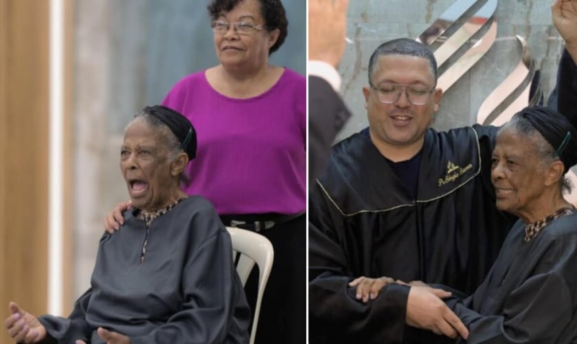 Aurora e sua filha Silene. (Foto: Leandro Oliveira/Notícias Adventistas).