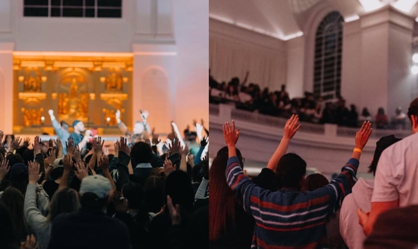 Uma multidão se reuniu para orar no evento “Joint Prayer Gathering”. (Foto: Instagram/Joint Prayer Gathering).