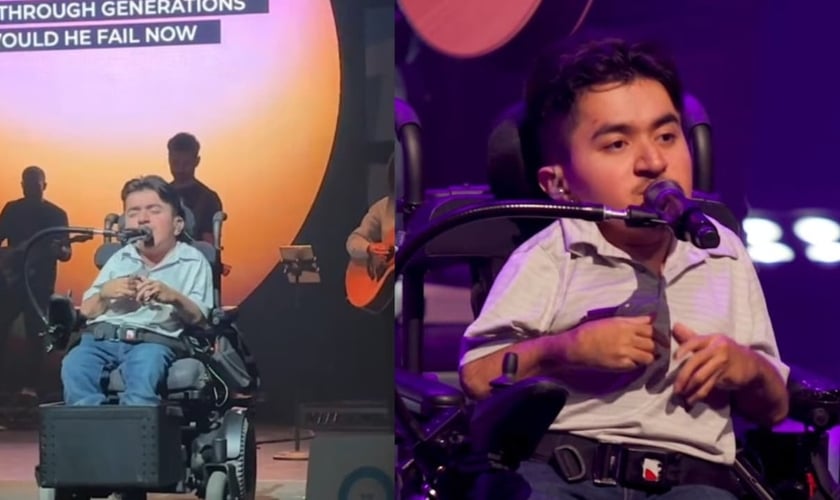 Isaac Immanuel adorando em sua igreja na Califórnia. (Foto: Reprodução/YouTube/Isaac Immanuel).