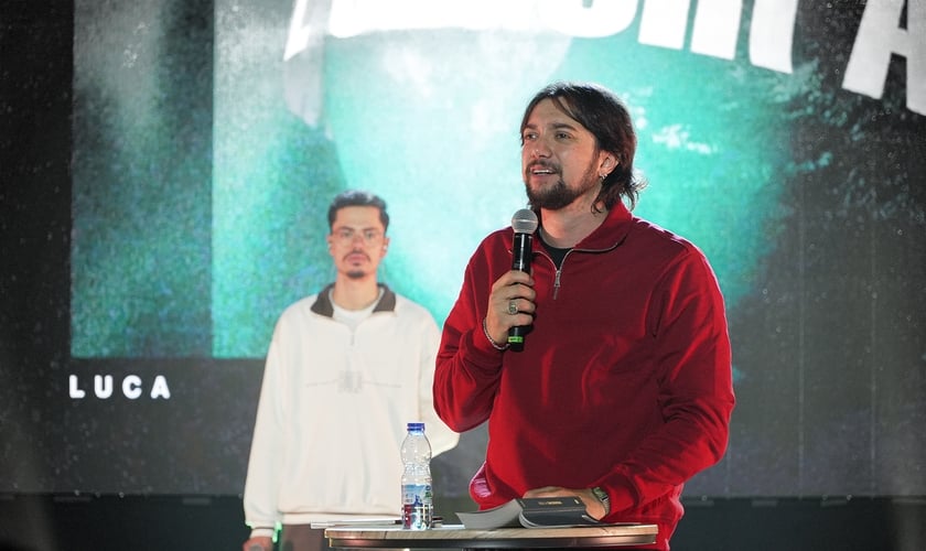 Luca Martini na Conferência Esperança Viva, da MCI. (Foto: Marcos Paulo Correa/Guiame)