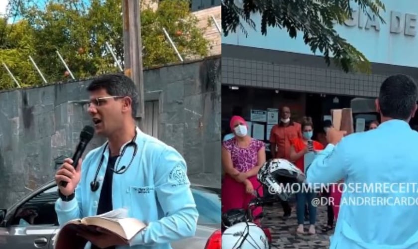 O Dr. André Ricardo realiza o “Momento sem Receita” em hospitais. (Foto: Reprodução/Instagram/Dr. André Ricardo).