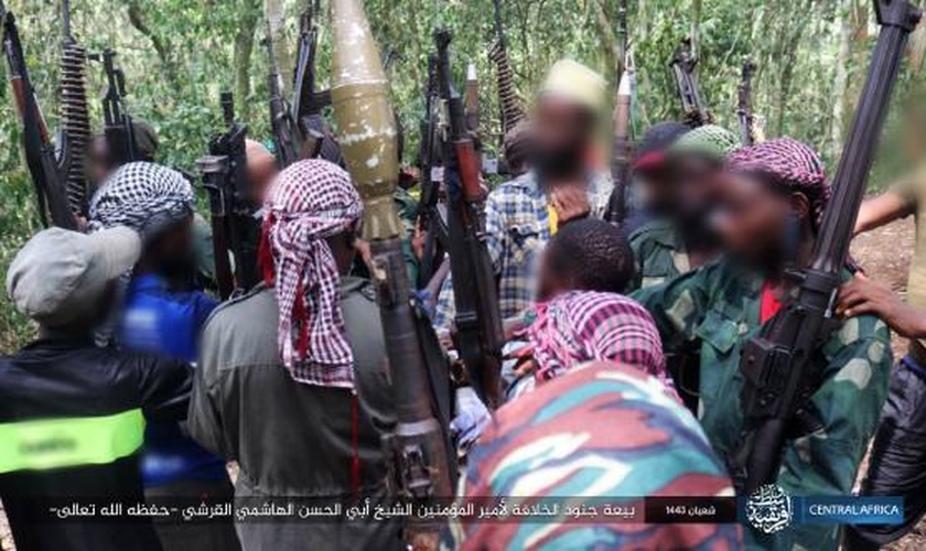 Terroristas do grupo islâmico Província da África Central do Estado Islâmico. (Foto: Imagem ilustrativa/Reprodução/Strategic Intelligence Service).