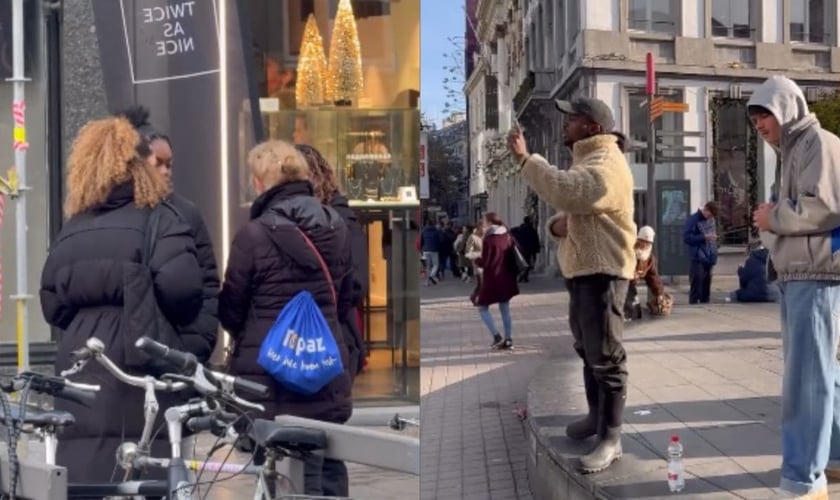 A ação contou com mais de 90 cristãos pregando nas ruas. (Foto: Reprodução/Instagram/Go Revival Europe).