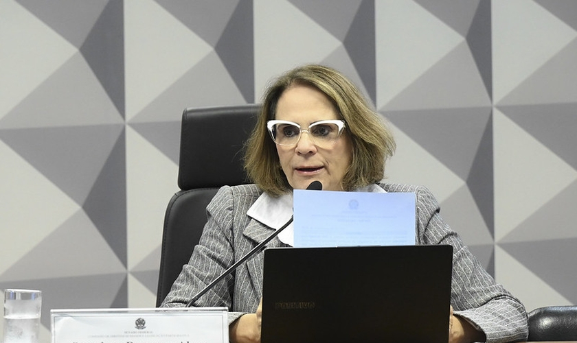 Senadora Damares Alves, presidente da Comissão de Direitos Humanos e Legislação Participativa (CDH). (Foto: Carlos Moura/Agência Senado)
