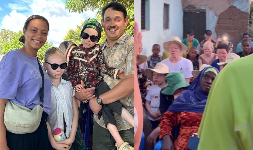 Daniel e Lorena Mallmann estão levando o amor de Deus à comunidade albina. (Foto: Reprodução/Instagram/Daniel Mallmann).