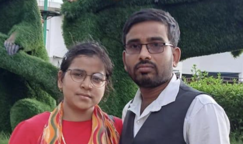 Chandan e sua esposa Rishu. (Foto: Back to Jerusalem).