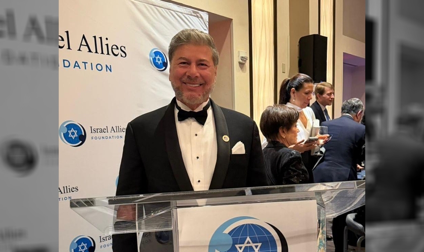 Joel Engel na premiação da Israel Allies Foundation. (Foto: Ministério Engel)
