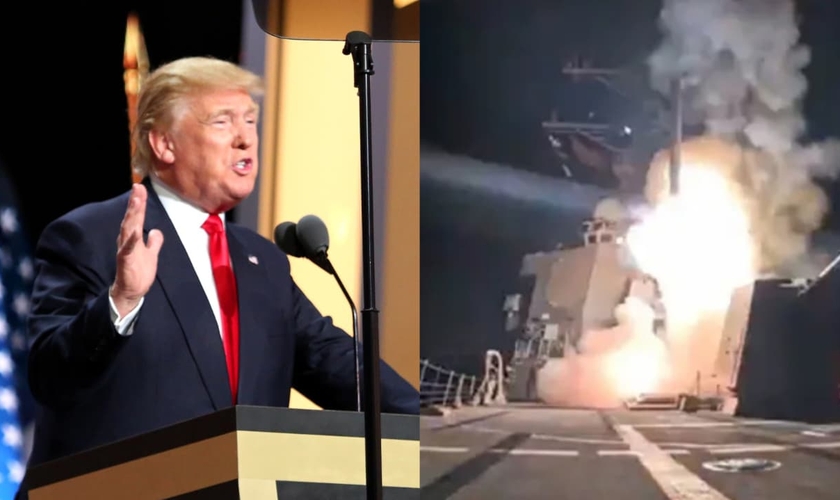 O presidente Trump ordenou o ataque na Nigéria. (Foto: Ali Shaker/VOA/Reprodução/X/Department of War).