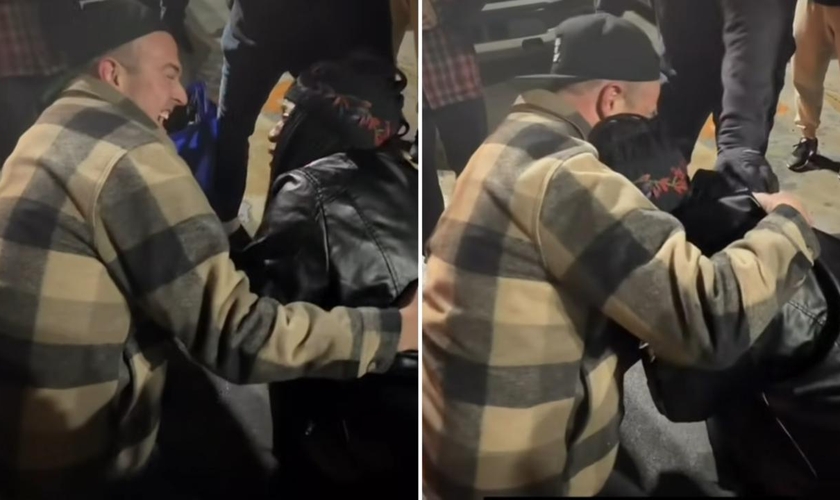 Darren e Michelle após a oração. (Foto: Reprodução/Instagram/Darren Stott)