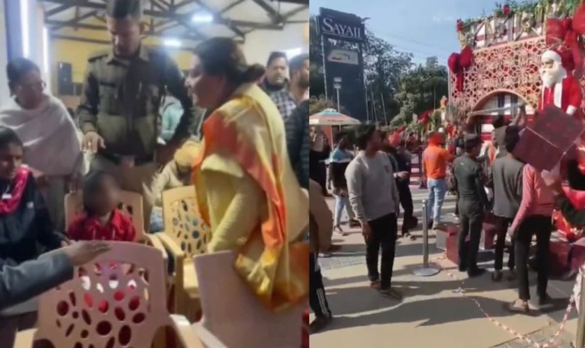 Extremistas atacaram eventos natalinos em vários estados indianos. (Foto: Reprodução/X/Mohammed Zubair/Reprodução/X/South Asian Christians). ).