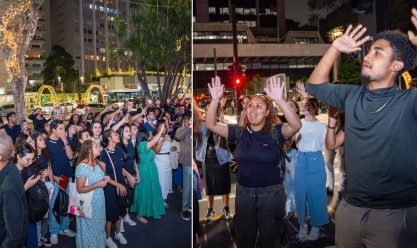 Os jovens anunciaram Jesus através de louvores e pregação. (Foto: Instagram/UMADEBSP).