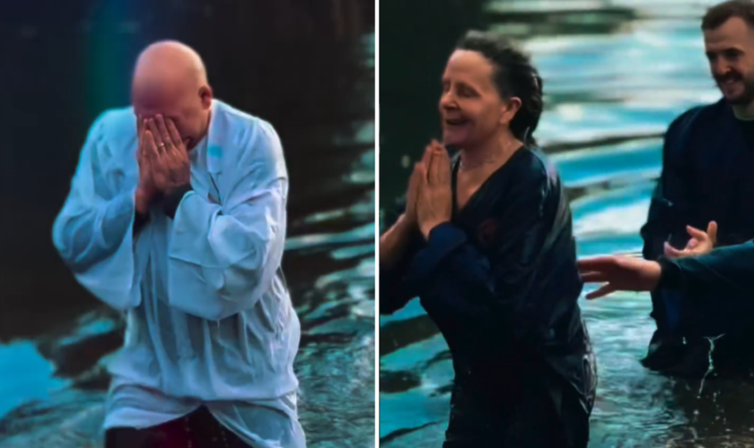 Batismos realizados em lago no Reino Unido. (Captura de tela/Instagram/Rikki Doolan)