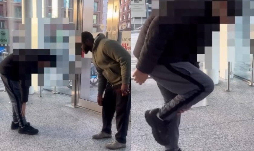 O jovem conseguiu caminhar normalmente após receber oração. (Foto: Reprodução/Instagram/Benjamin Ajala).