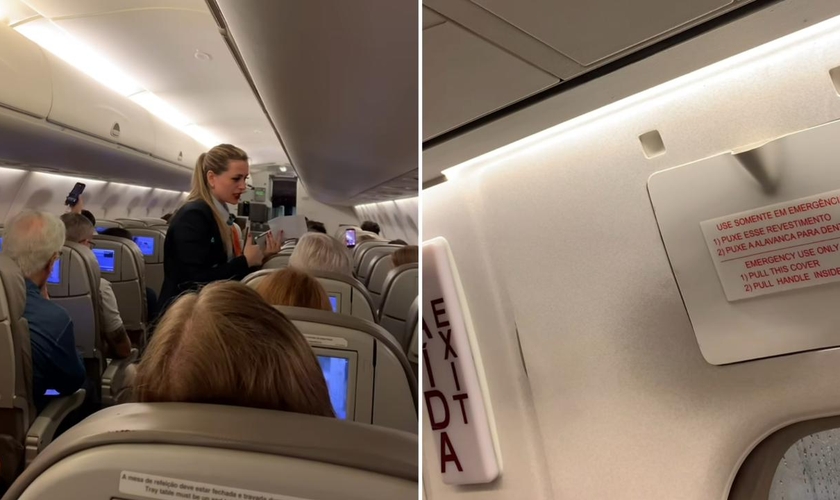 O piloto abençoou a tripulação. (Foto: Reprodução/Instagram/Pedro Duarte)