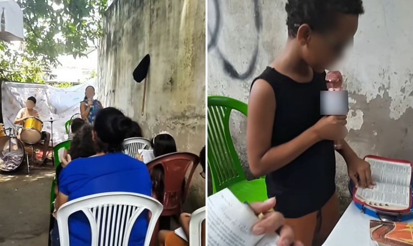 O culto no quintal. (Foto: Reprodução/Instagram/Elisama Rabello)