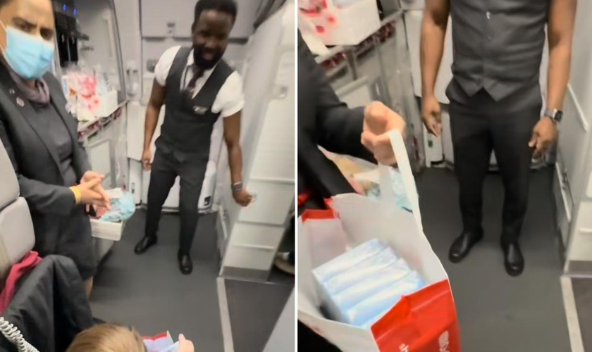 A tripulação foi surpreendida pela Palavra de Deus. (Foto: Reprodução/Instagram/Felipe Guedes)