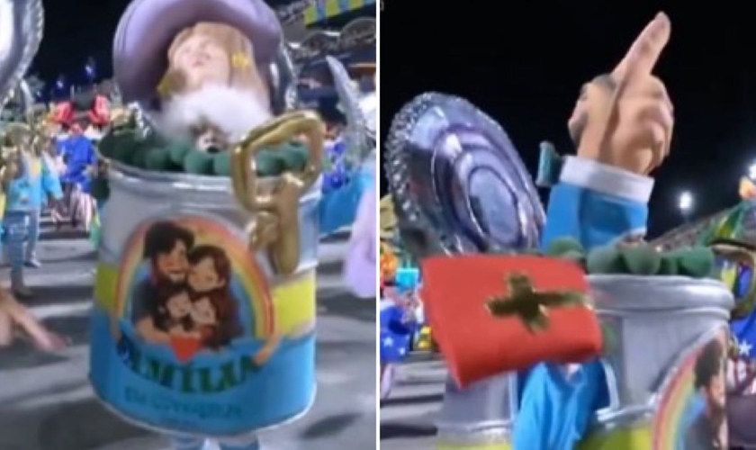 O desfile da Acadêmicos de Niterói. (Foto: Reprodução/X/Poder 360)