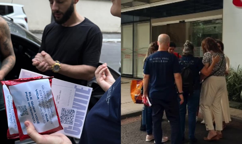 Os membros da Marvelous Church evangelizaram de forma criativa. (Foto: Reprodução/Instagram/Marvelous Church).