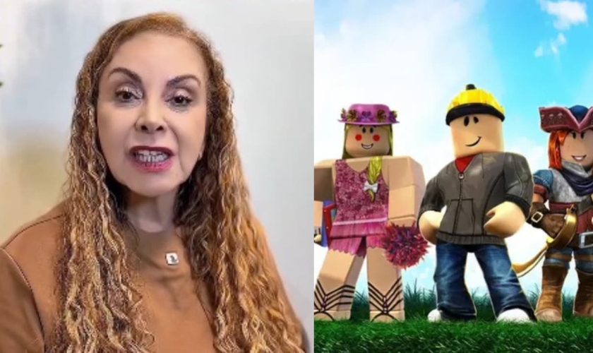 Cristina Mel. (Foto: Reprodução/Instagram/Cristina Melo/Reprodução/Roblox).