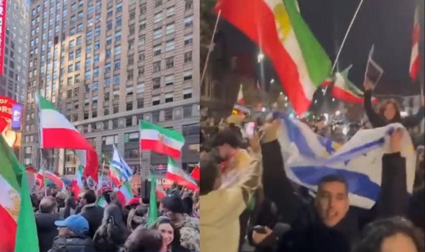 Em várias cidades, multidões se reuniram nas ruas para comemorar. (Foto: Reprodução/Instagram/standwithus).