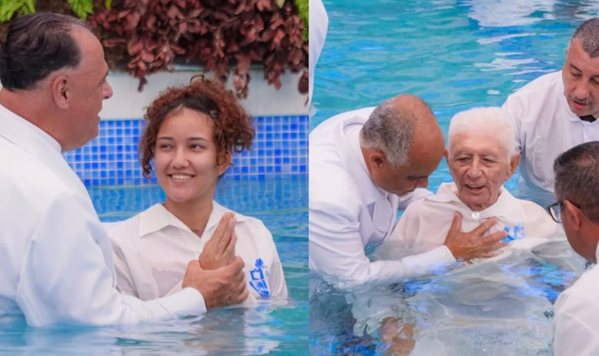 Os novos convertidos foram batizados na Assembleia de Deus Ministério do Belém. (Foto: Instagram/adbelemsp).