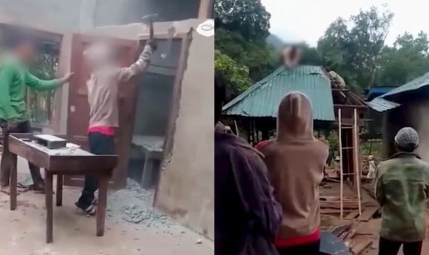 A casa de Houang foi demolida pelos vizinhos. (Foto: Reprodução/Instagram/Portas Abertas Brasil).