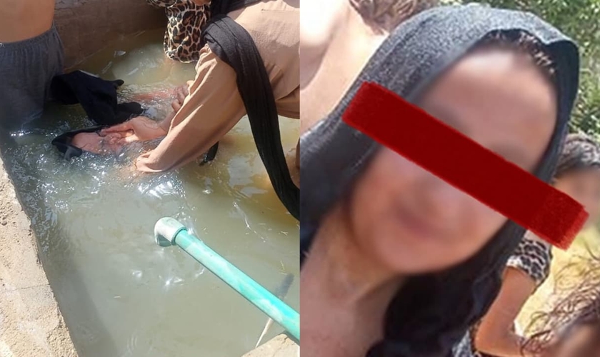 Layla foi batizada em um bebedouro de animais pela prima. (Foto: Instagram/World Challenge).