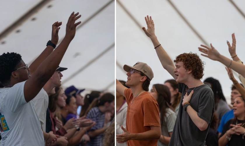 Os estudantes durante o evento. (Foto: Reprodução/University of Mary Hardin-Baylor)