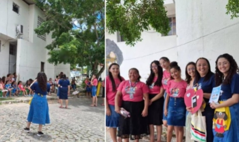 A Escola Bíblica acontece em praças e debaixo de árvores, em Campina Grande. (Foto: CPAD News).