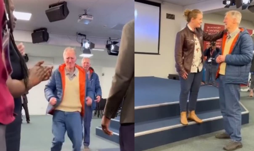 O homem foi curado durante um culto nos EUA. (Foto: Reprodução/Instagram/Terradez Ministries).