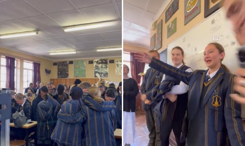 Estudante testemunha cura após oração em sala de aula. (captura de tala/X/afagerbakke)
