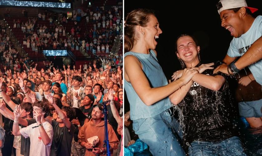 Os universitários foram impactados pela presença de Deus. (Foto: Reprodução/Instagram/Unite US)