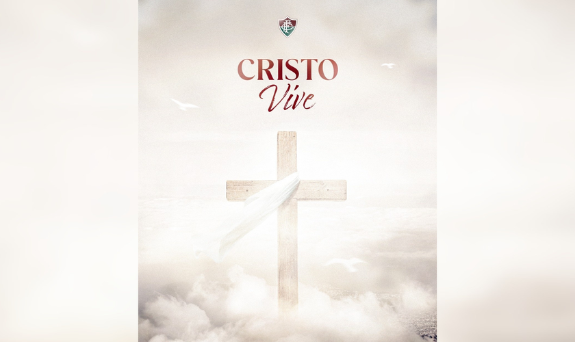 Post de Páscoa do Fluminense destaca a ressurreição de Cristo. (Foto: Instagram/FluminenseFC)